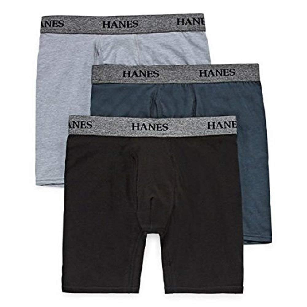 Hanes Men's Stretch Boxer Briefs 3-Pack Size M-3X Assorted Colors Slightly Imperfect