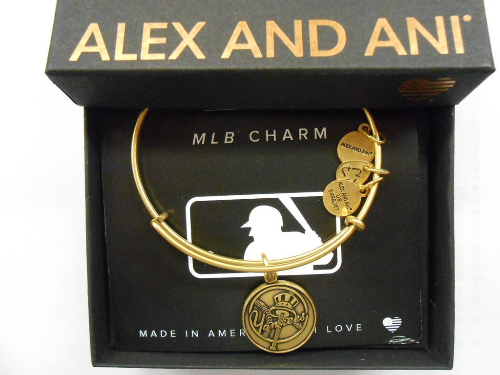 Alex and Ani "Major League Baseball" Sports Logo Expandable Wire Bangle Bracelet, 7.75"