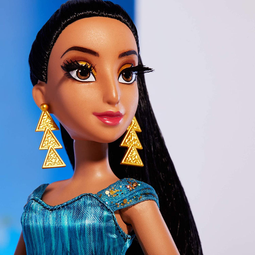 Disney Princess Style Series Jasmine Fashion Doll, Contemporary Style Full-Length Dress, Earrings, Purse, and Shoes, Toy for Girls 6 and Up