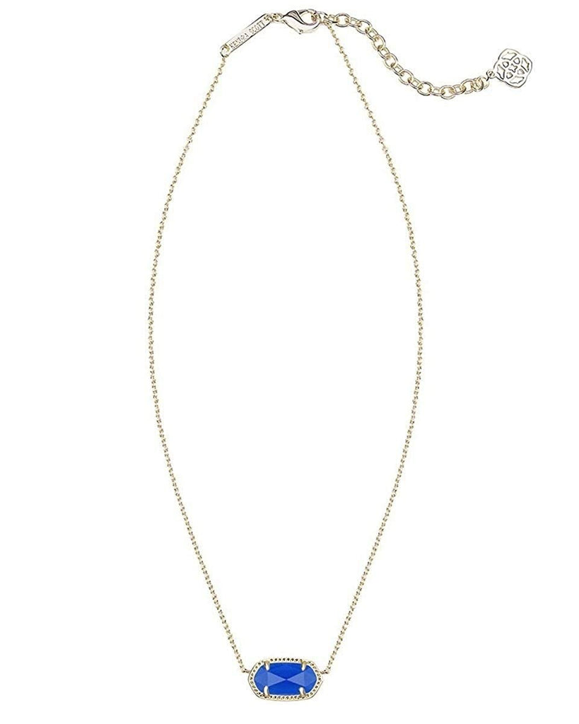 Kendra Scott Women's Elisa Birthstone Necklace September/Gold/Cobalt Cat's Eye Necklace