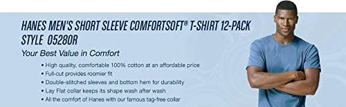 Hanes Men's ComfortSoft Short Sleeve T-Shirt (12 Pack)