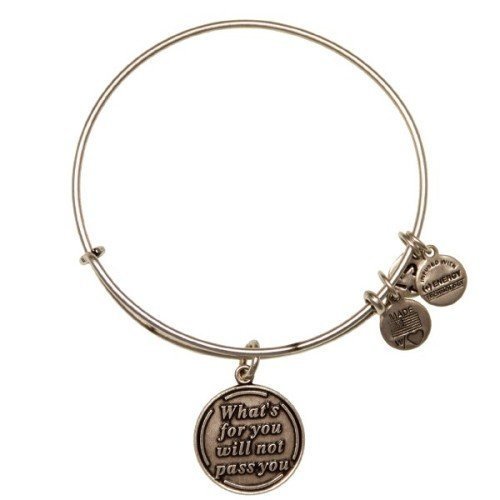 Alex and Ani What's For You Will Not Pass You Charm Bangle Russian Silver, A12EB35RS