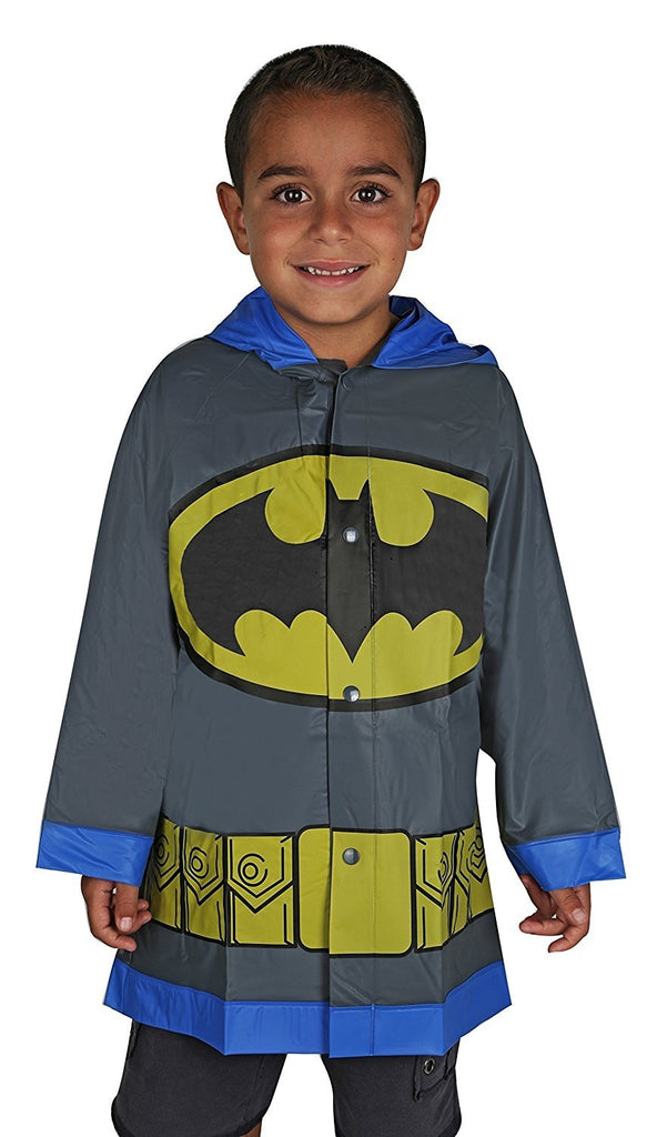 DC Comics Little Boys' Batman Waterproof Outwear Hooded Rain Slicker - Toddler