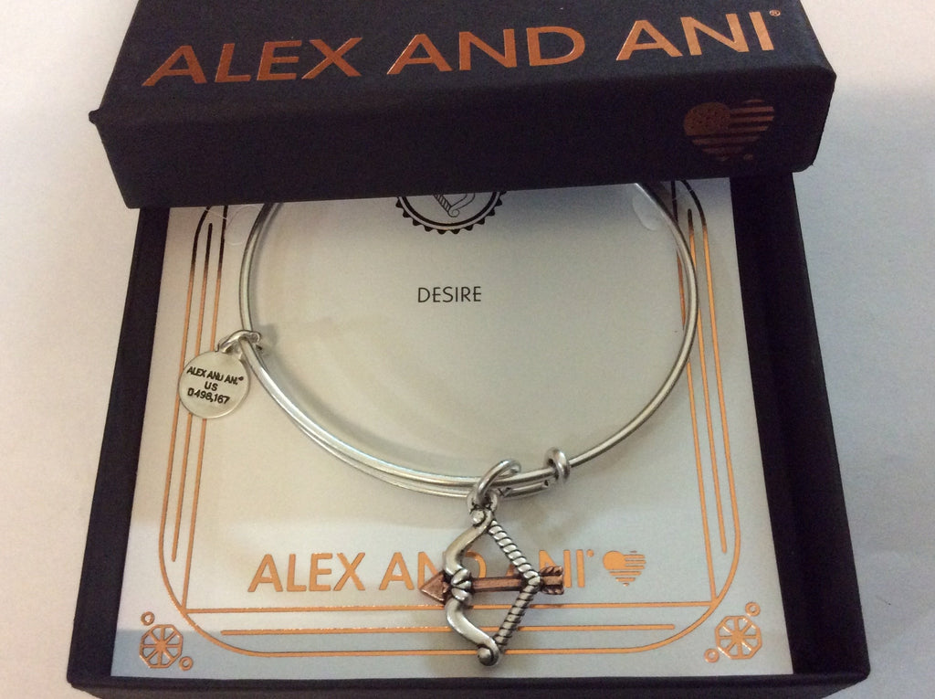 Alex and Ani Women's Cupid's Arrow Two-Tone Bangle Bracelet