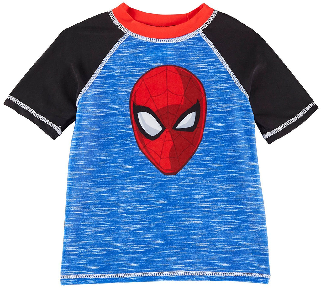 Bealls Marvel Spider Man Toddler Boys Raglan Rashguard 3T Blue/Black/Red