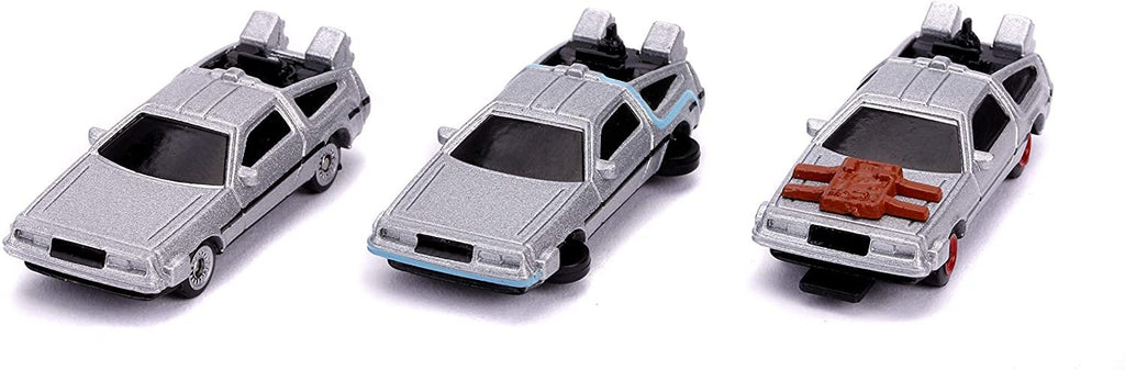 Back to The Future 1.65" Nano 3-Pack Die-cast Cars, Toys for Kids and Adults