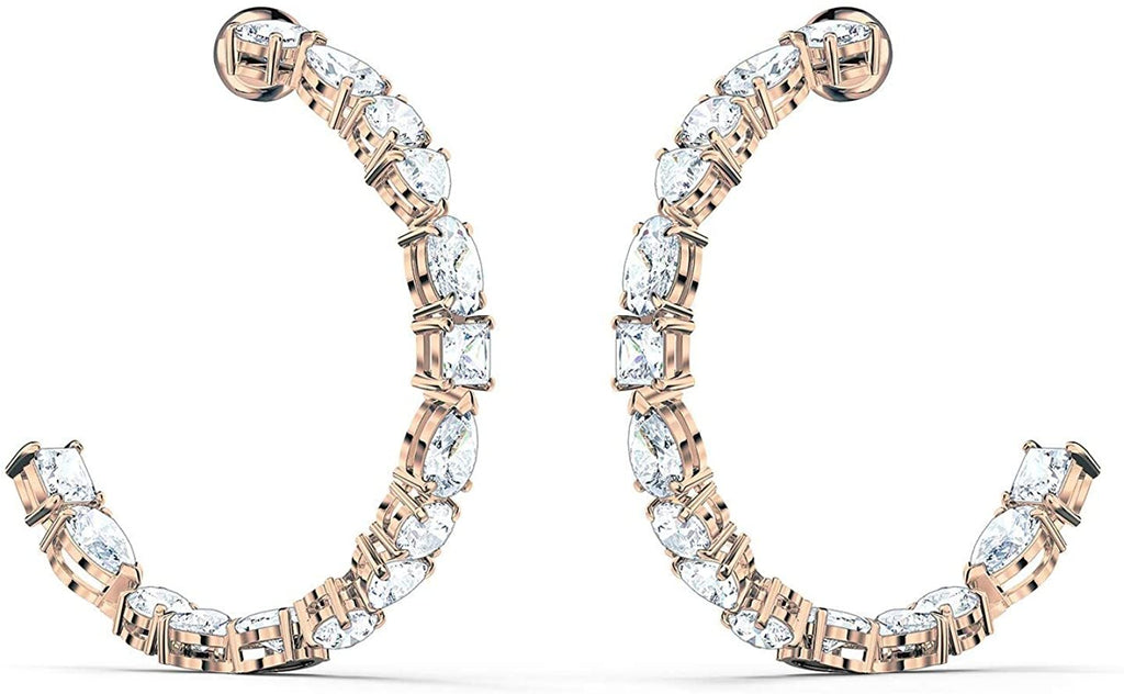 Swarovski Tennis Deluxe Mixed Hoop Pierced Earrings