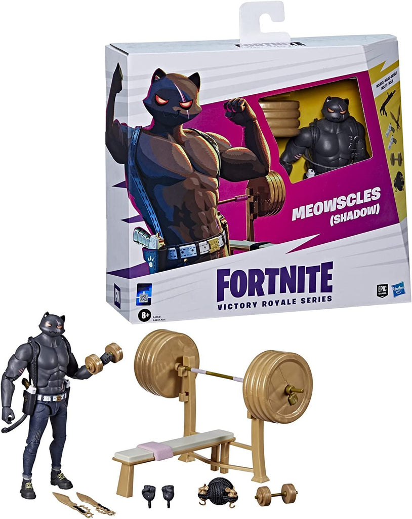 FORTNITE Hasbro Victory Royale Series Meowscles (Shadow) Deluxe Pack Collectible Action Figure with Accessories - Ages 8 and Up, 6-inch