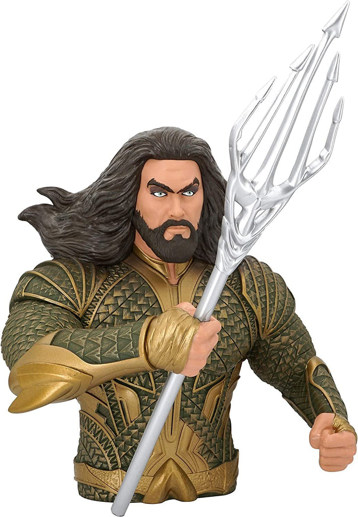 DC Aquaman Bust Bank, 4", Multicolor