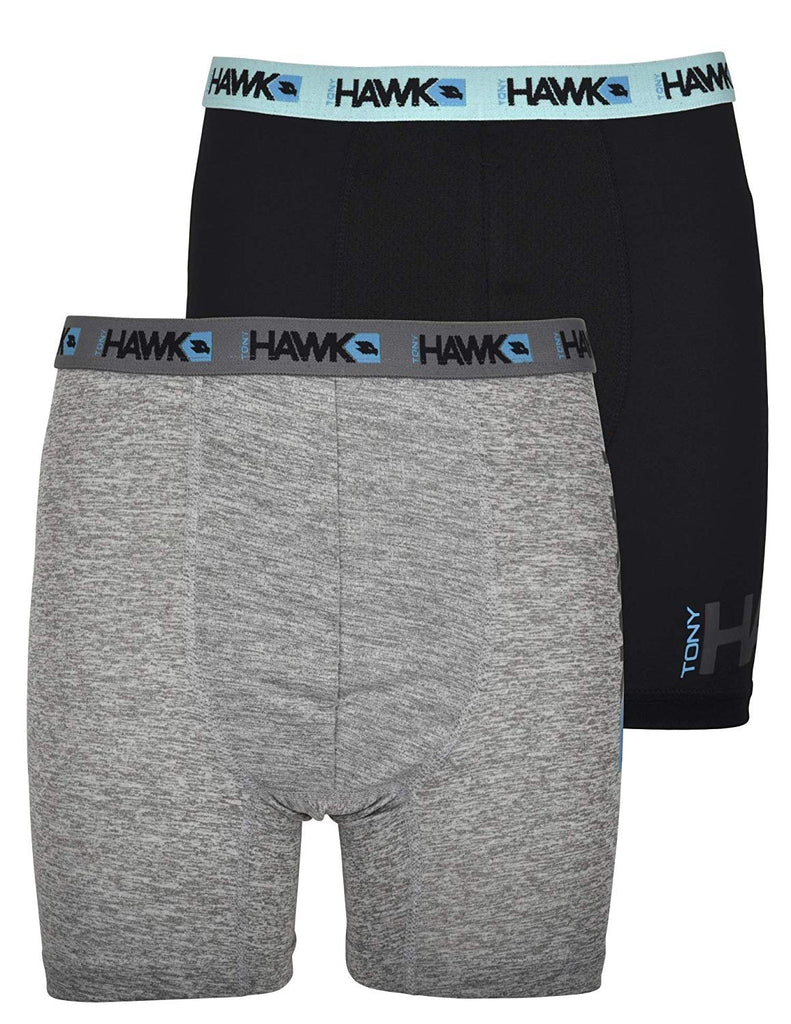 Tony Hawk Boys' Boxer Briefs 8-Pack Performance Dri Fusion Tech Compression No Fly Underwear