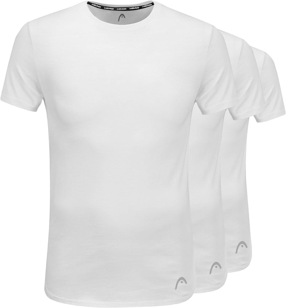 HEAD Men's White Crew Neck Tee 6-Pack - Sizes S-2X