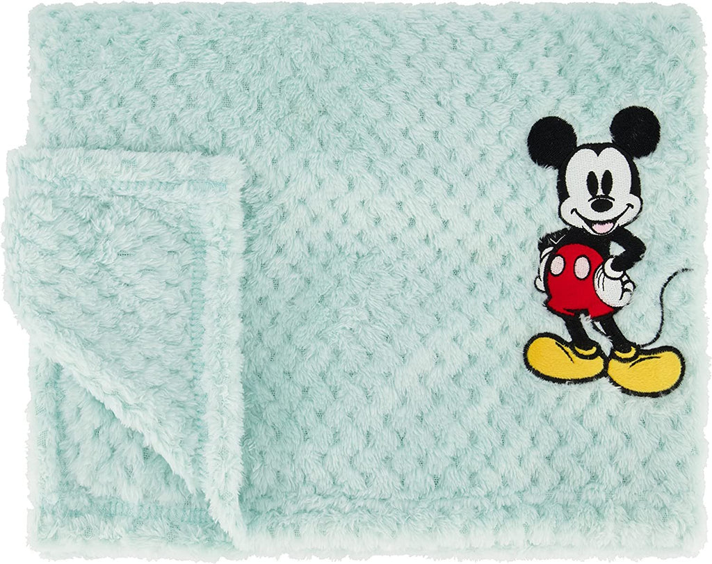 Disney 2-Pack Baby Blanket for Infants and Newborns, Plush Textured Fleece Mickey Mouse Blanket, for Toddler Boys