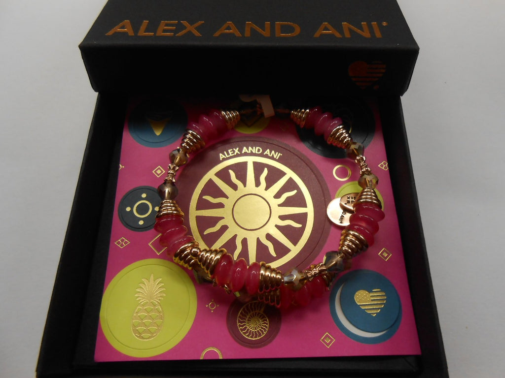 Alex and Ani Women's Haven Wrap, Coral Bangle Bracelet, Shiny Rose, Expandable