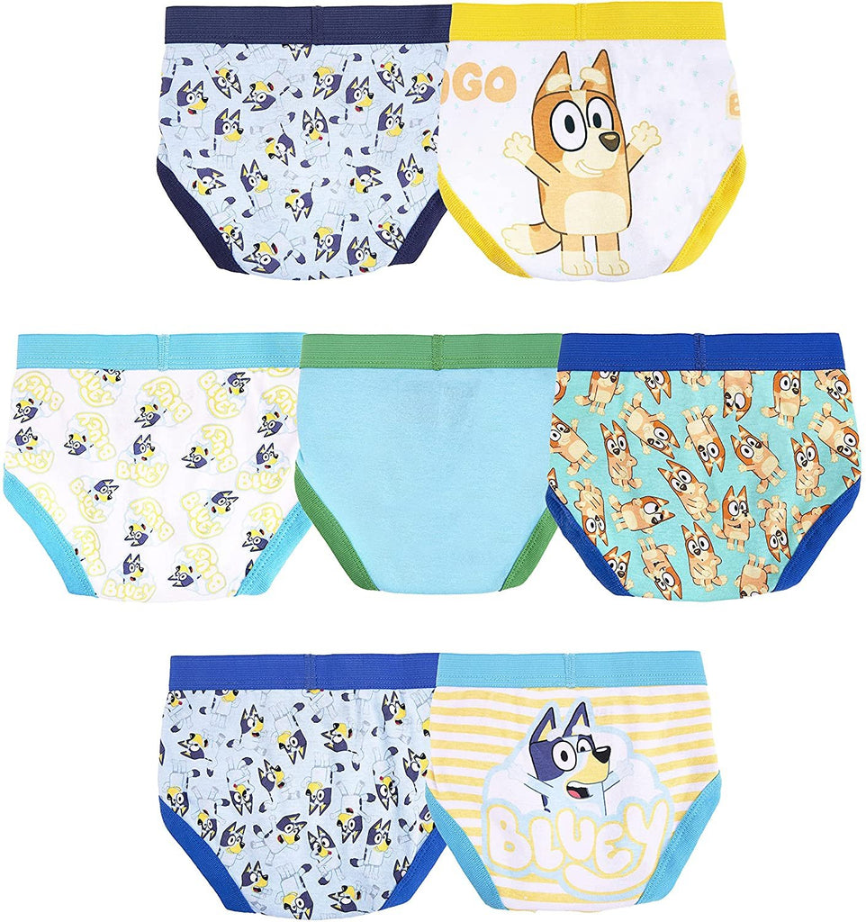 Bluey Boys 7-Pack Underwear Briefs 100% Combed Cotton Comfortable