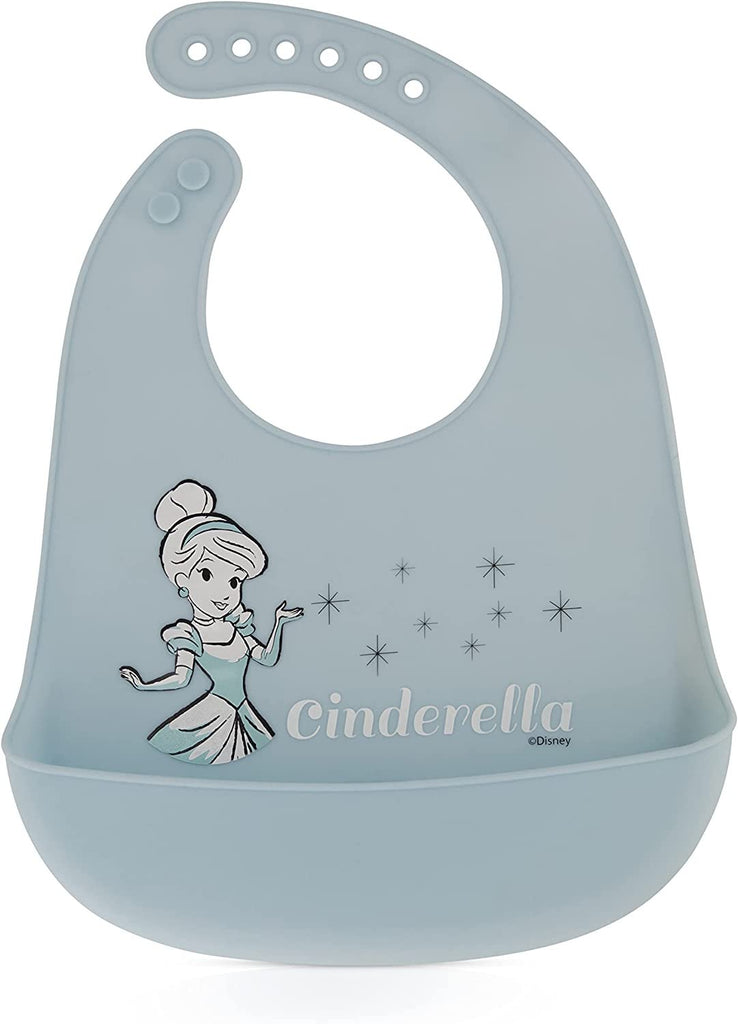 Disney 2-Pack Unisex Baby & Toddler Silicone Bibs with Food Catcher, Soft Waterproof Feeding Accessories