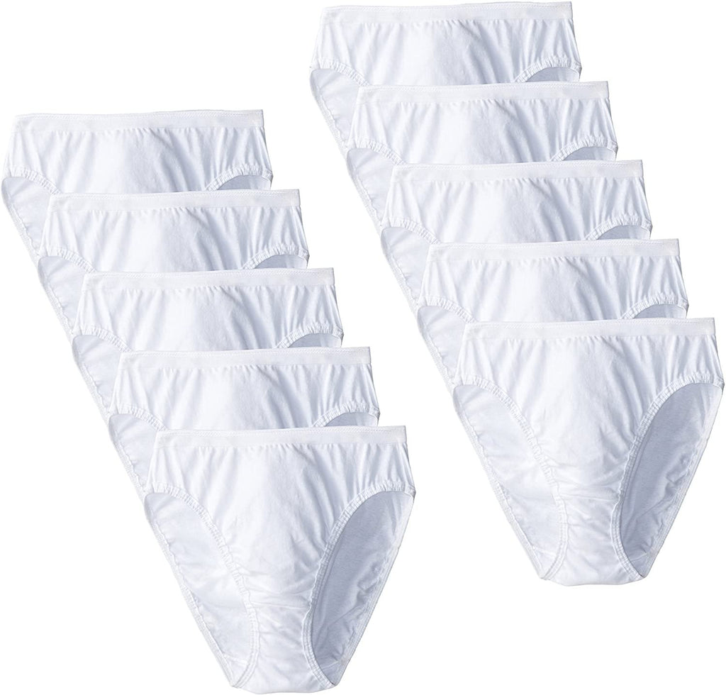 Fruit of the Loom Women's 10 Pack Original Cotton Hi-Cut Panties