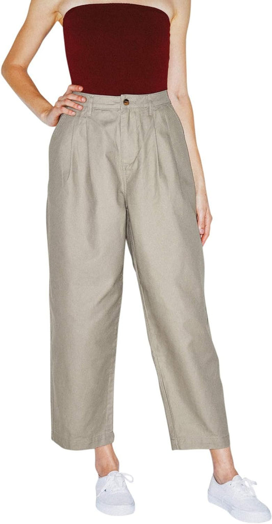 American Apparel Women's Twill Pleated Pant