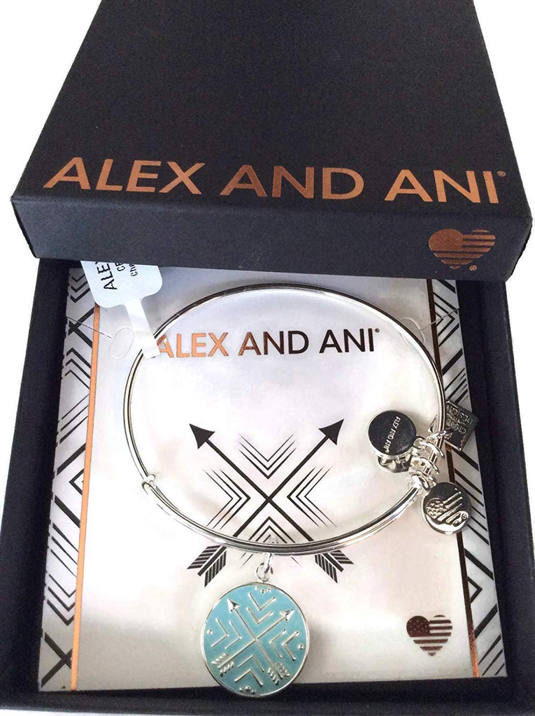 Alex and Ani Arrows of Friendship Bangle Bracelet Shiny Silver NWTBC