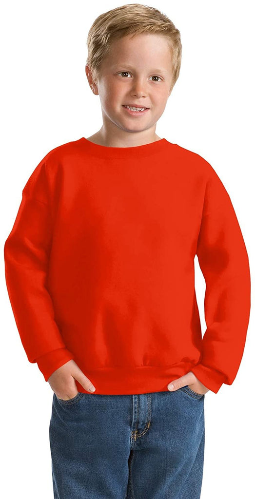 Hanes Boy's Big Cotton Crewneck Fleece Closure Sweatshirt