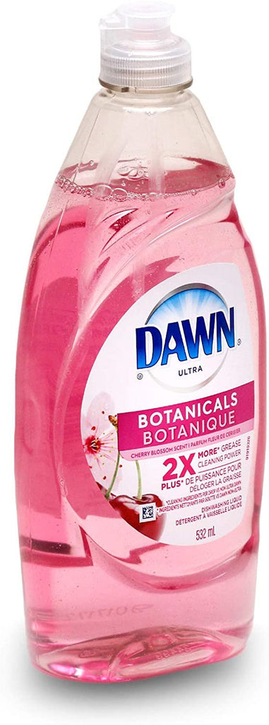 Dawn Ultra Botanicals Dishwashing Liquid Dish Soap, Cherry Blossom, 532 mL / 18 Fl.Oz - 2 Packs