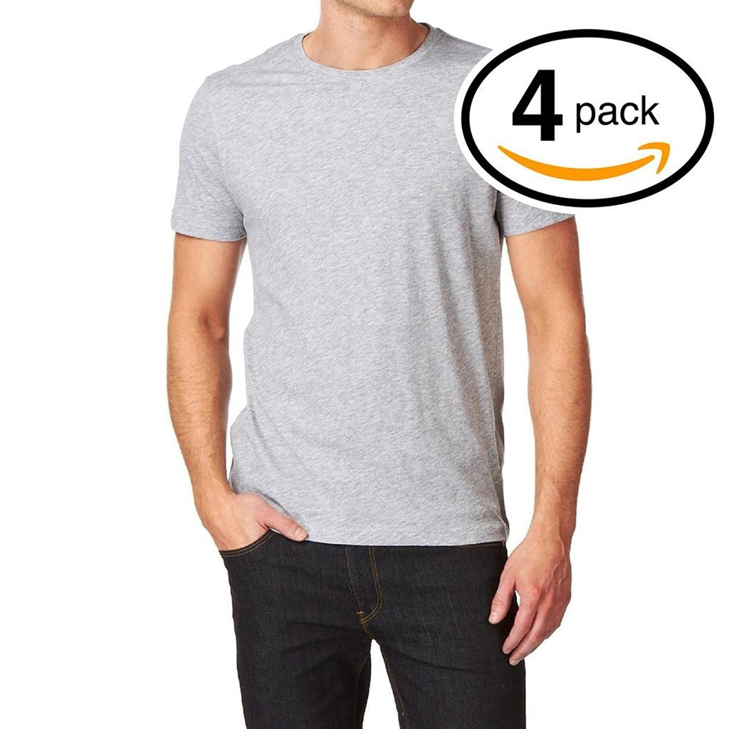 Fruit of the Loom Menâ€™s 4Pack Tall Grey Crew Neck T-Shirts Undershirts