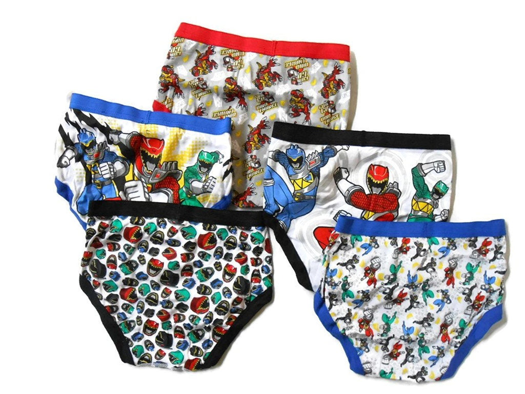 Handcraft Little Boys' Power Rangers  Brief (Pack of 5)