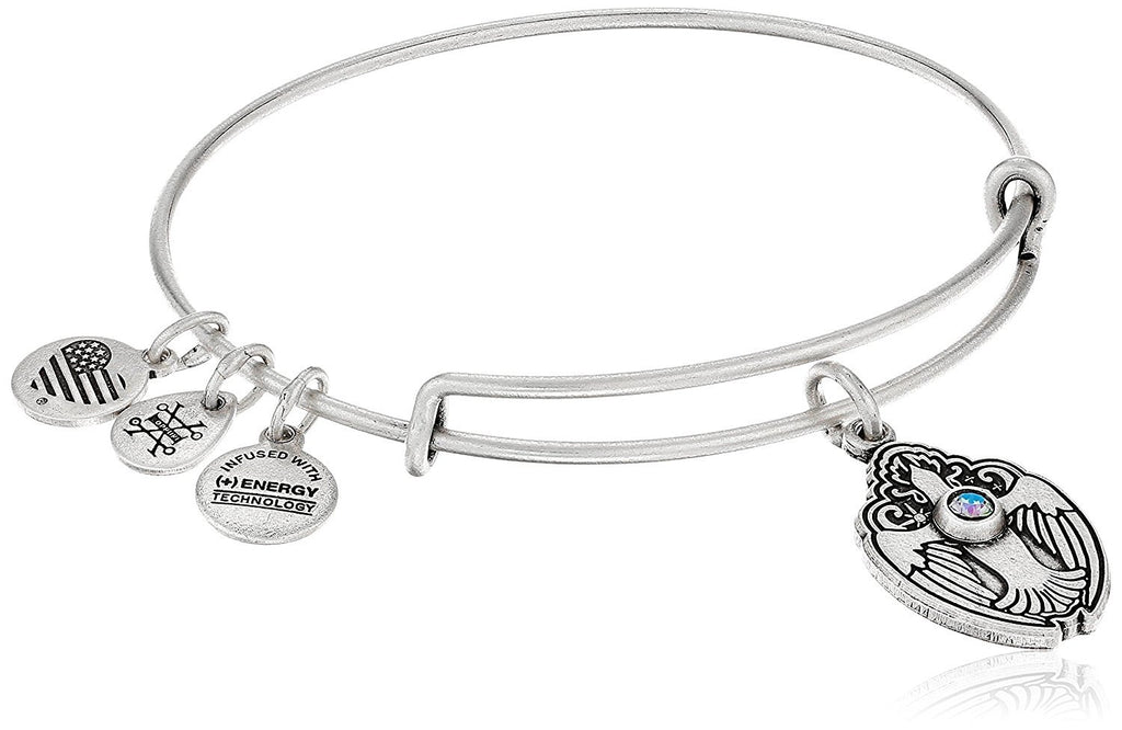 Alex and Ani Crystal Dove Rafaelian Bangle Bracelet