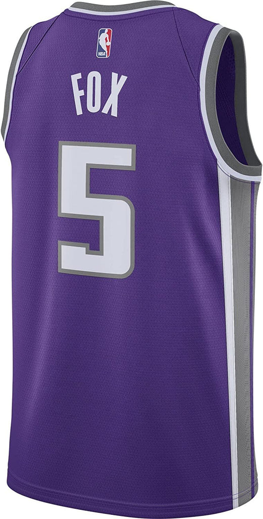 De'Aaron Fox Sacramento Kings #5 Purple Youth 8-20 Icon Edition Swingman Jersey