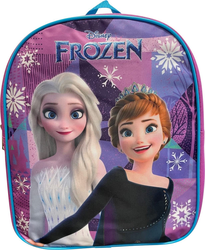 Frozen Anna And Elsa Toddler Girl 12 Inch Mini Backpack (Pink-Blue)