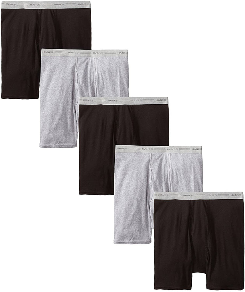 Hanes Men's Tagless Exposed Waistband Boxer Briefs