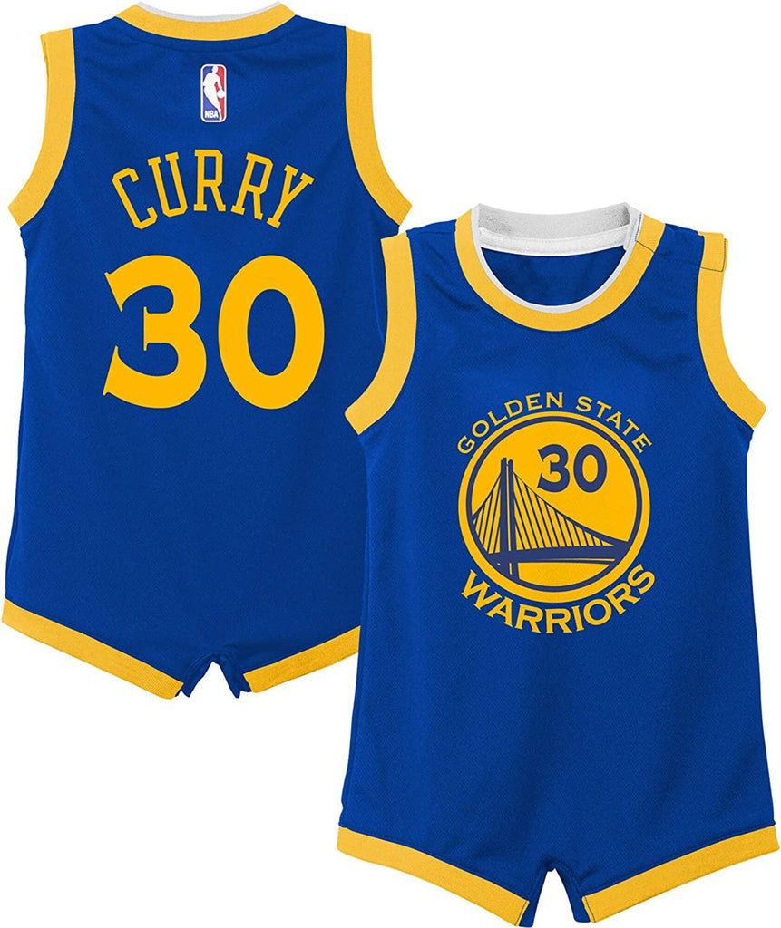 OuterStuff Stephen Curry Golden State Warriors #30 Infants Blue Icon Edition Romper Bodysuit Jersey