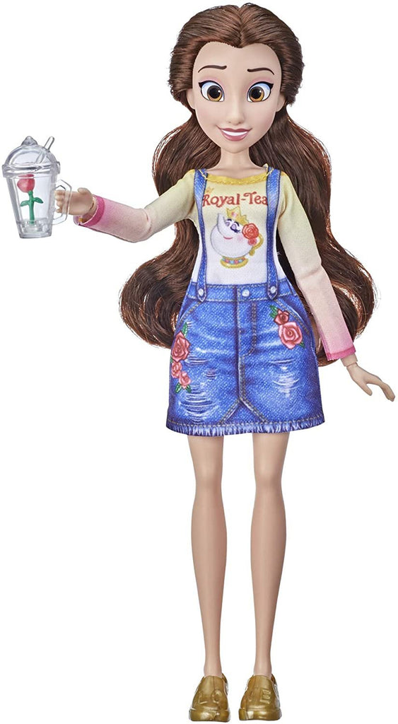Disney Princess Comfy Squad Belle Fashion Doll, Toy Inspired by Ralph Breaks The Internet, Casual Outfit Doll, Girls 5 and Up , White