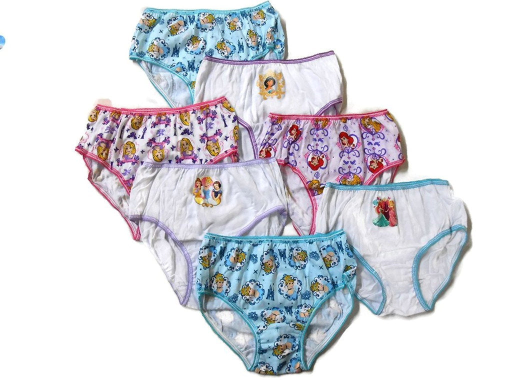 Disney Little Girls' Princess Seven-Pack Panties