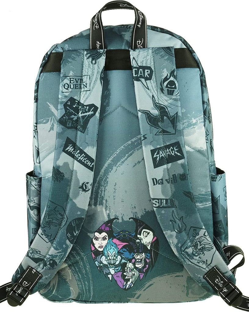 Classic Disney Villains Backpack with Laptop Compartment for School, Travel, and Work