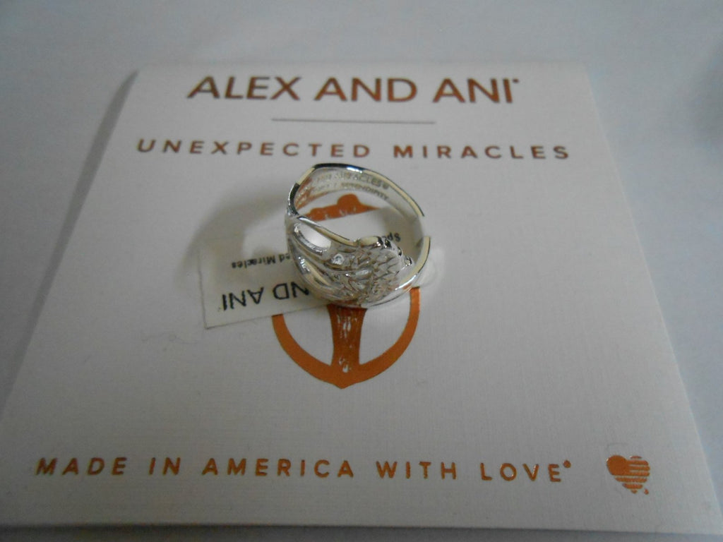 Alex and Ani UNEXPECTED MIRACLES SPOON RING  Silver NWTBC