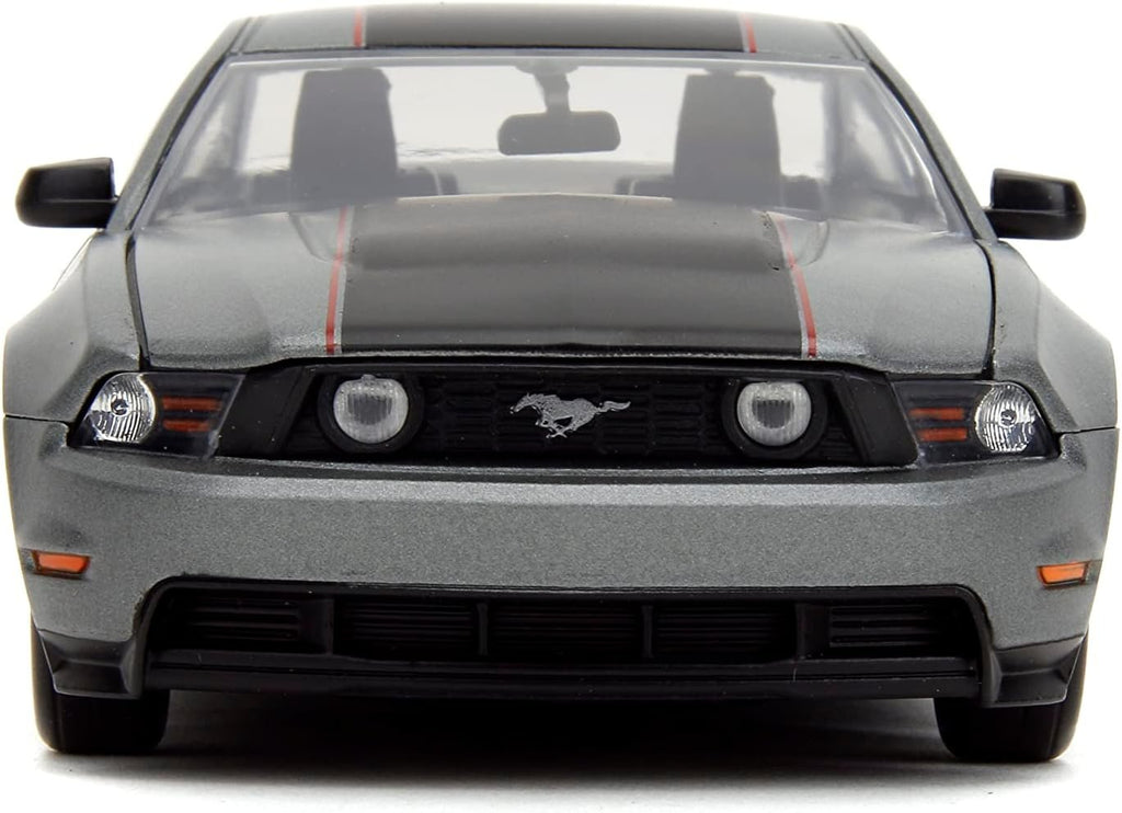 Big Time Muscle 1:24 2010 Ford Mustang GT Die-Cast Car, Toys for Kids and Adults(Charcoal Grey)