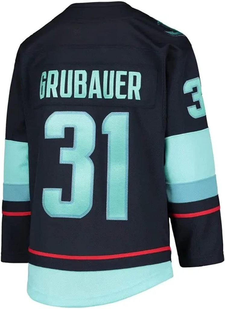 Outerstuff Youth Philipp Grubauer Seattle Kraken Home Premier Jersey