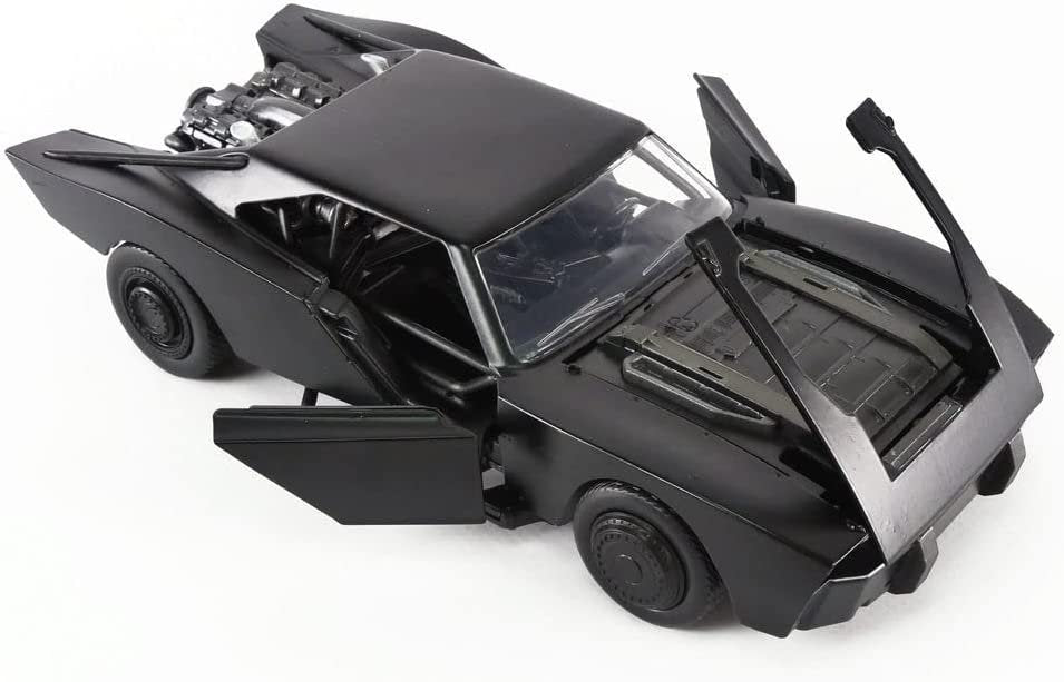 DC Comics 1:24 The Batman Batmobile Die-cast Car w/ 2.75" Batman Figure, Toys for Kids and Adults