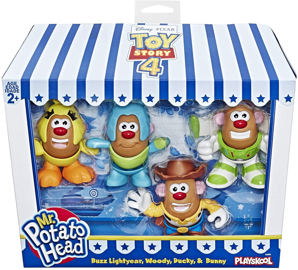 Mr Potato Head Disney/Pixar Toy Story Mini 4 Pack Buzz, Woody, Ducky, Bunny Figures Toy for Kids Ages 2 & Up