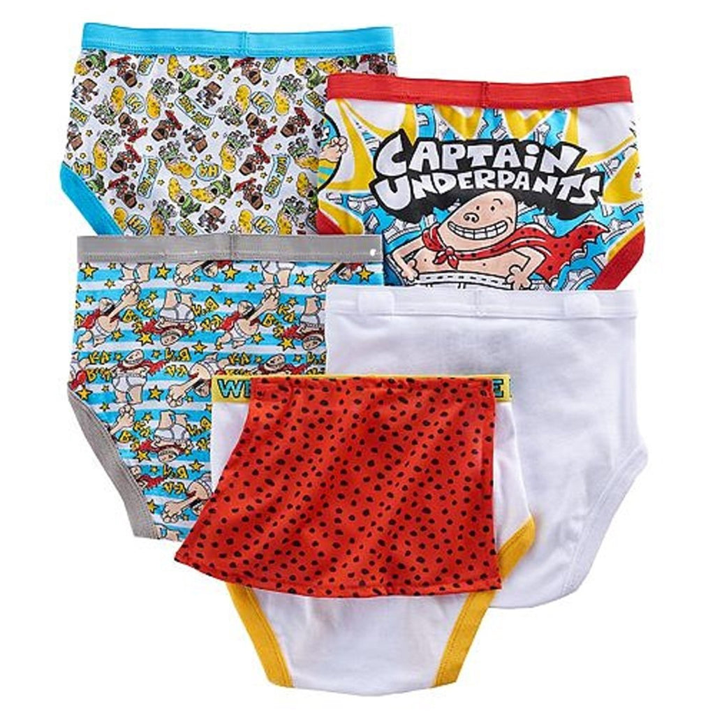 Dreamworks Captain Underpants 5 Pack Boys Brief