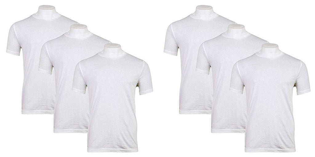 HEAD Men's White Crew Neck Tee 6-Pack - Sizes S-2X