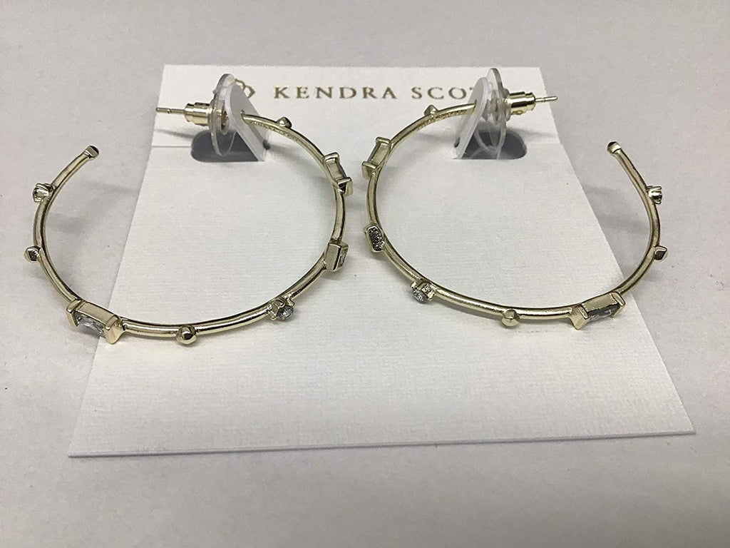 Kendra Scott Rhoan Earrings in Gold Clear Crystal