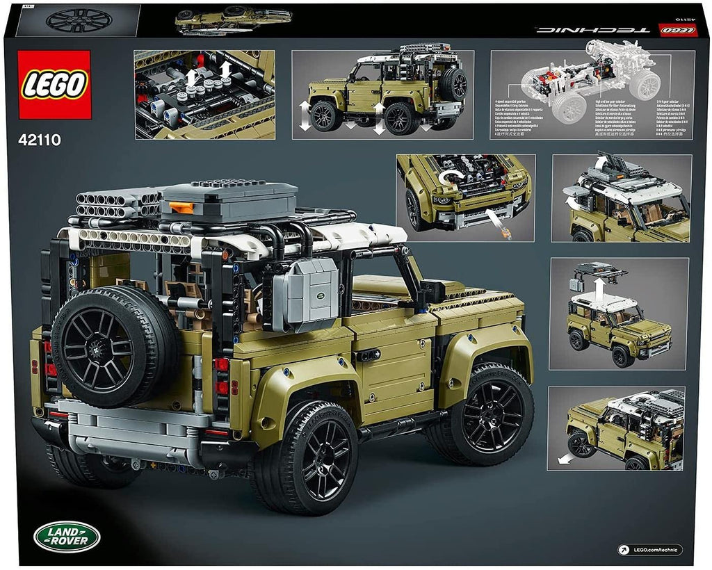 LEGO 42110 Technic Land Rover Defender Off Road 4x4 Car, Exclusive Collectible Model, Enhanced Building Set