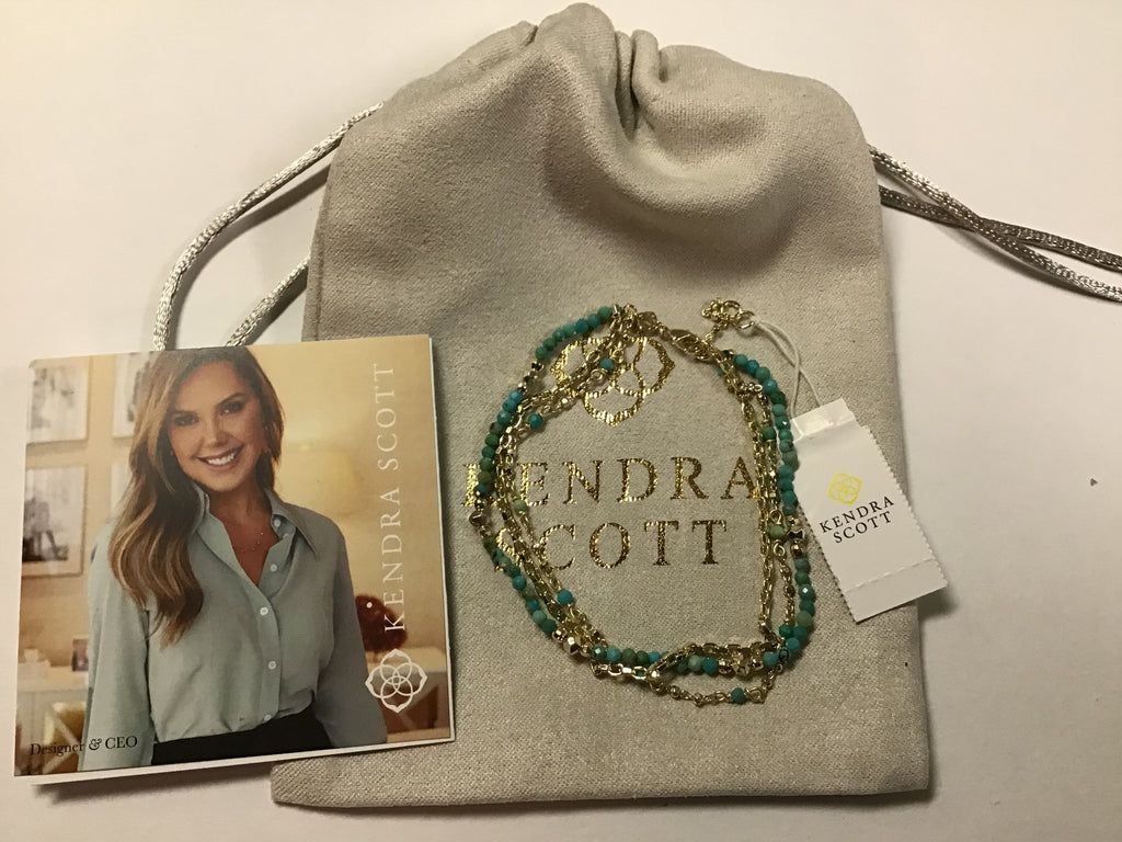 Kendra Scott Delicate Bracelet, Gold Turquoise