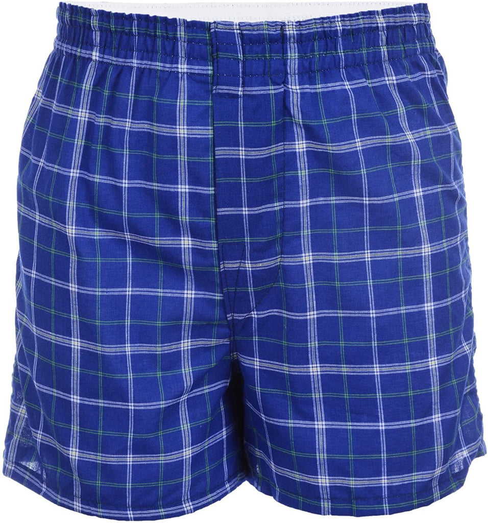 Fruit of the Loom Boys' Woven Boxer, Exposed and Covered Waistband (Pack of 5)