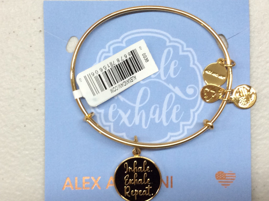 Alex and Ani Womens Words are Powerful Inhale Exhale Repeat Bangle