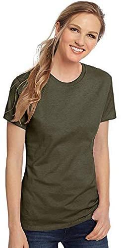 Hanes womens Nano fashion t shirts, Fatigue Green, Medium US