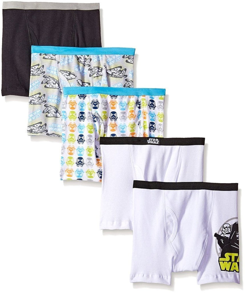 Star Wars 5-pack Boxer Briefs Yoda Darth Vader C3PO R2-D2 Boys Sizes 4-6-8