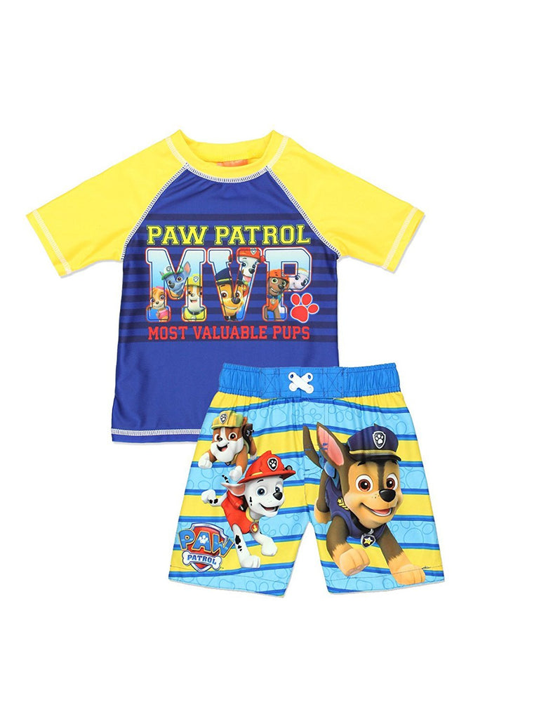 Paw Patrol Boy's Swim Trunks and Rash Guard Set (Toddler)