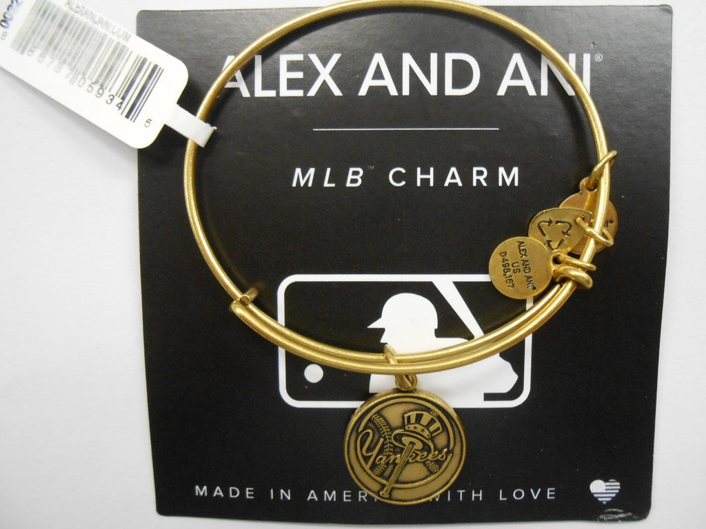Alex and Ani "Major League Baseball" Sports Logo Expandable Wire Bangle Bracelet, 7.75"